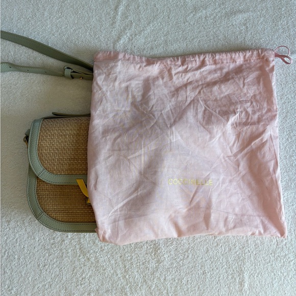 Coccinelle Dew Straw Small Bag – Raffia & Celadon Leather – Made in Italy – NWOT - Picture 11 of 12